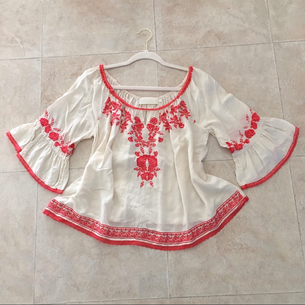 Love Sam boho flowy floral summer blouse